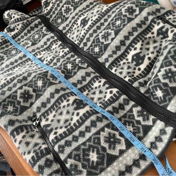 Vintage L.L.Bean Navajo Print Full Zip Fleece Jacket Womens L/XL - Picture 2 of 6